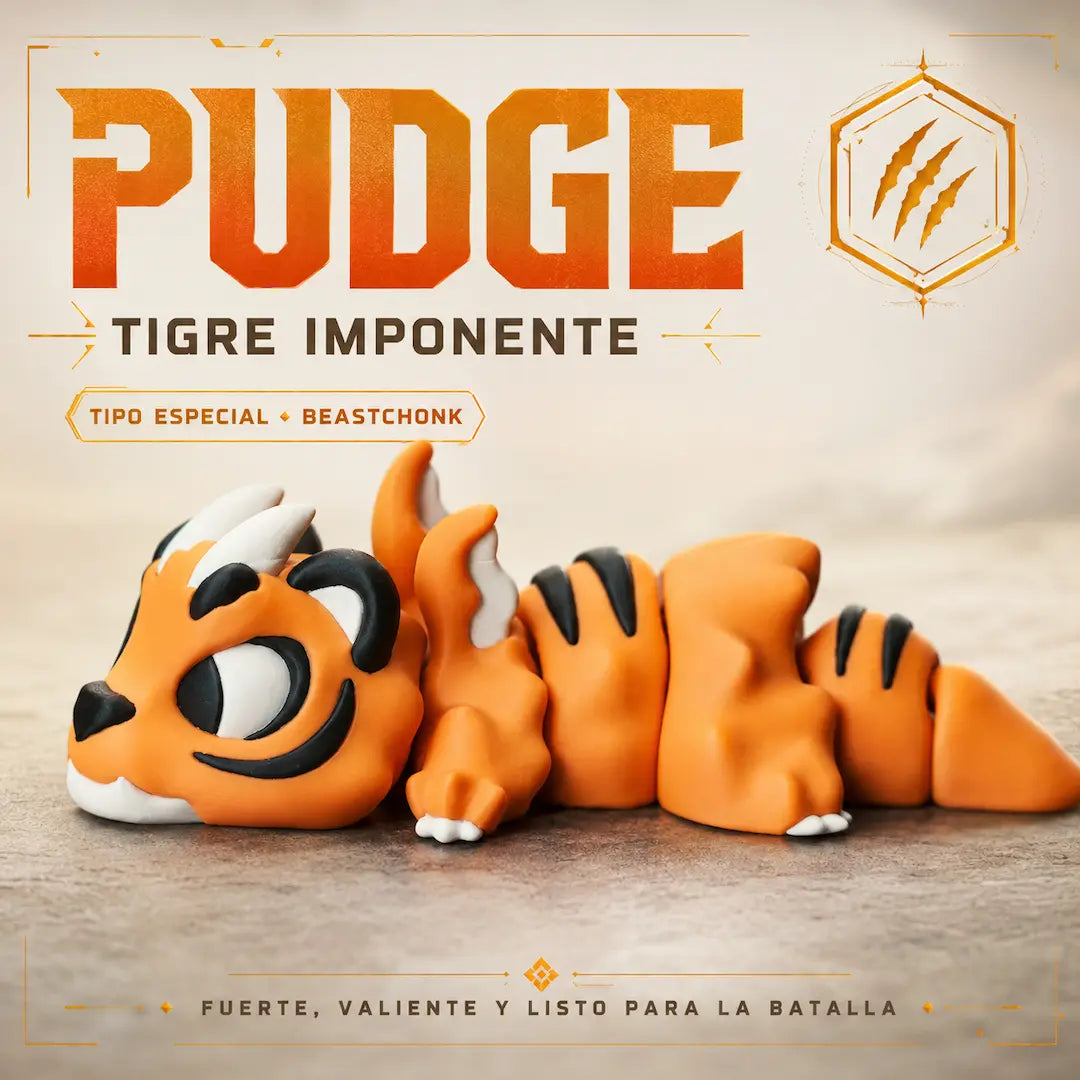 Pudge el Tigre Imponente figura coleccionable | Chonk Pals